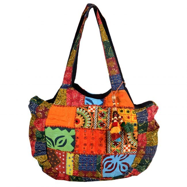 Cotton Orange & blue Banjara Shoulder Bag
