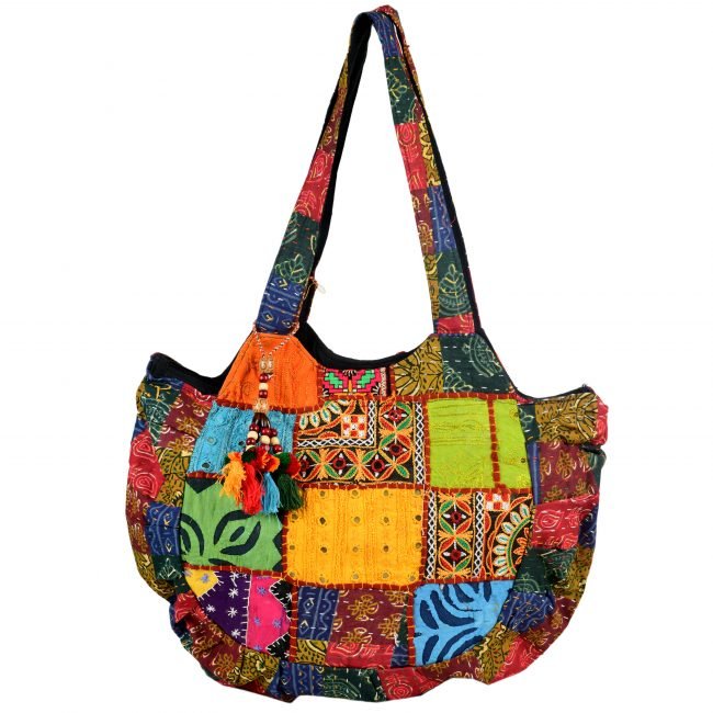 Cotton Orange & yellow Banjara Shoulder Bag