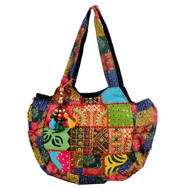 Cotton Red & orange Banjara Shoulder Bag