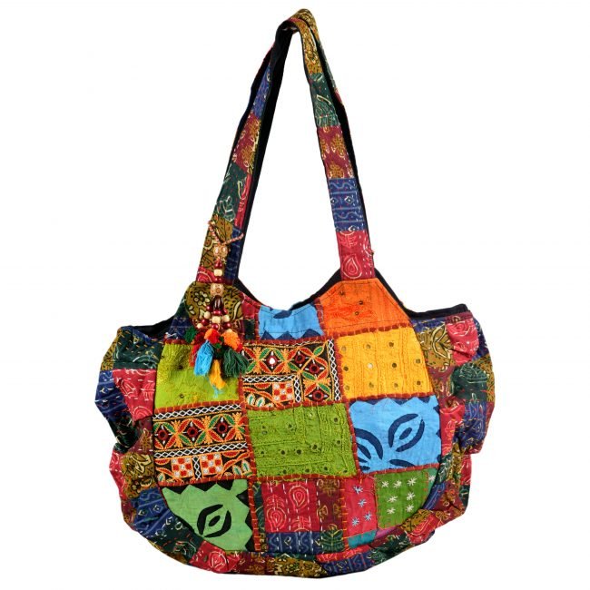 Cotton Orange & green Banjara Shoulder Bag