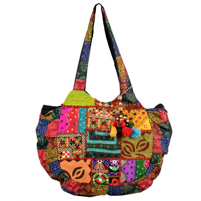 Cotton Orange & green Banjara Shoulder Bag
