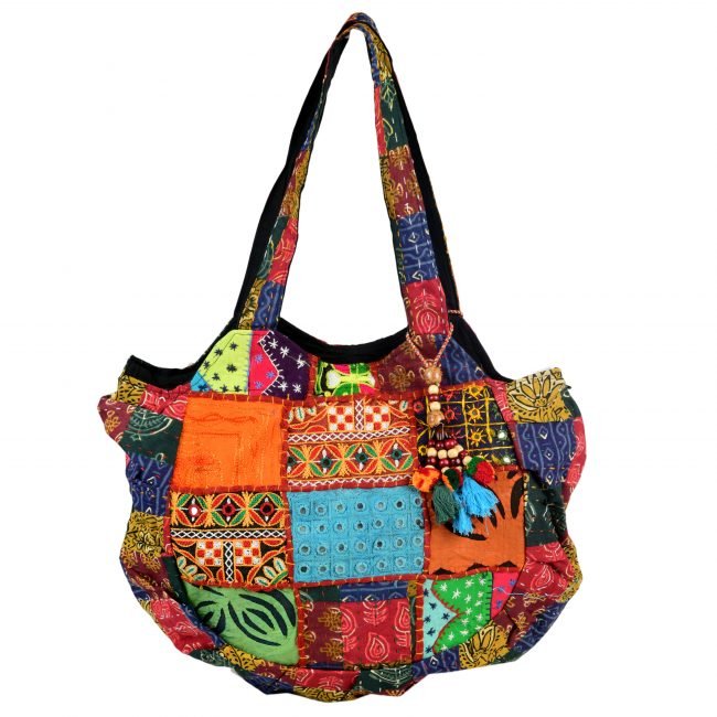 Cotton Orange & blue Banjara Shoulder Bag