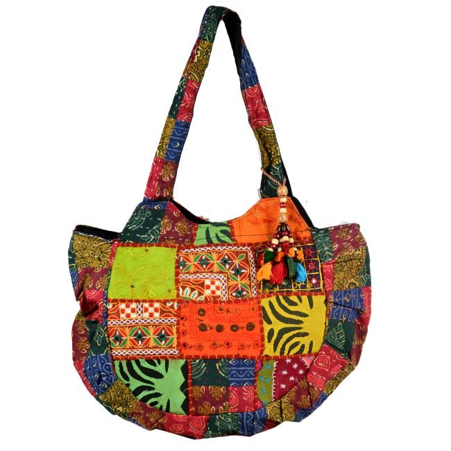 Cotton Orange & green Banjara Shoulder Bag