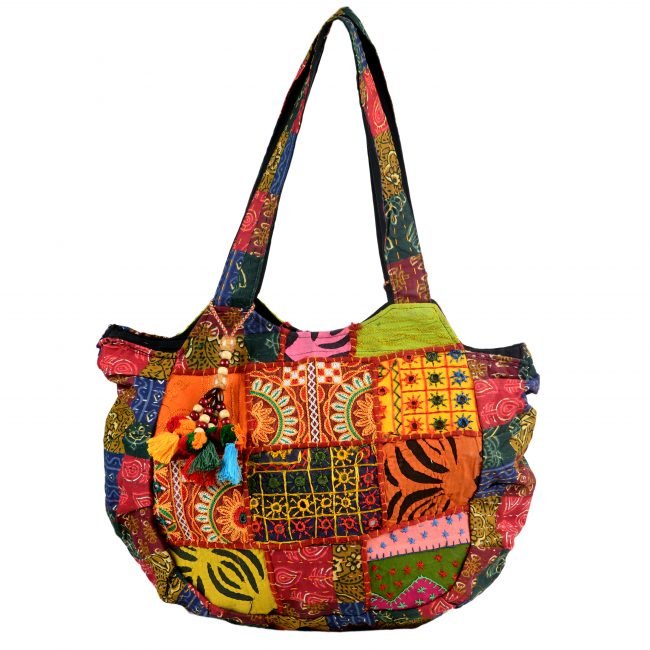Cotton Orange & yellow Banjara Shoulder Bag
