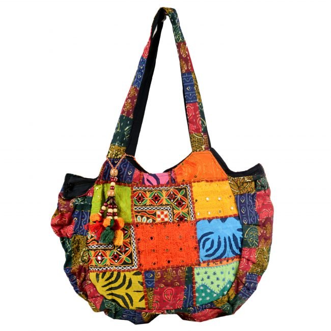 Cotton Orange & yellow Banjara Shoulder Bag