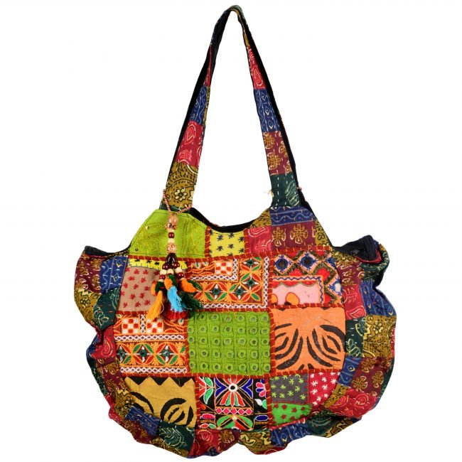 Cotton Green & Yellow Banjara Shoulder Bag