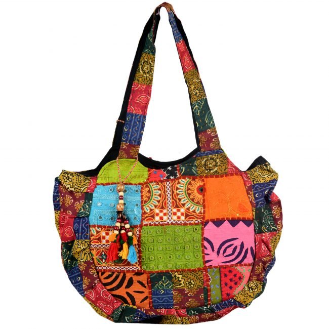 Cotton Orange & green Banjara Shoulder Bag