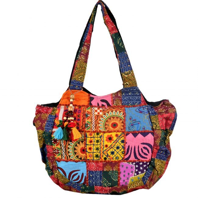 Cotton Orange & yellow Banjara Shoulder Bag