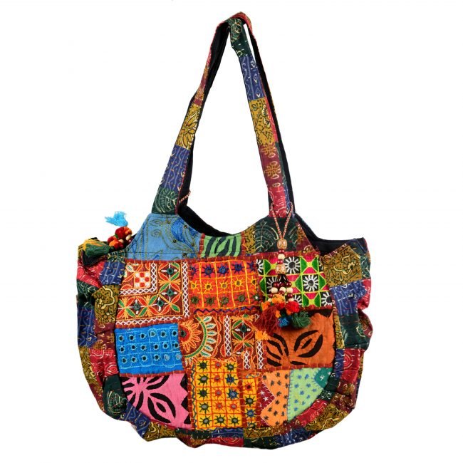 Cotton Orange & blue Banjara Shoulder Bag