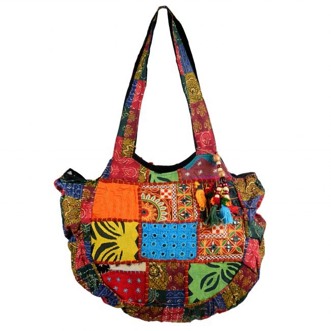 Cotton Orange & blue Banjara Shoulder Bag