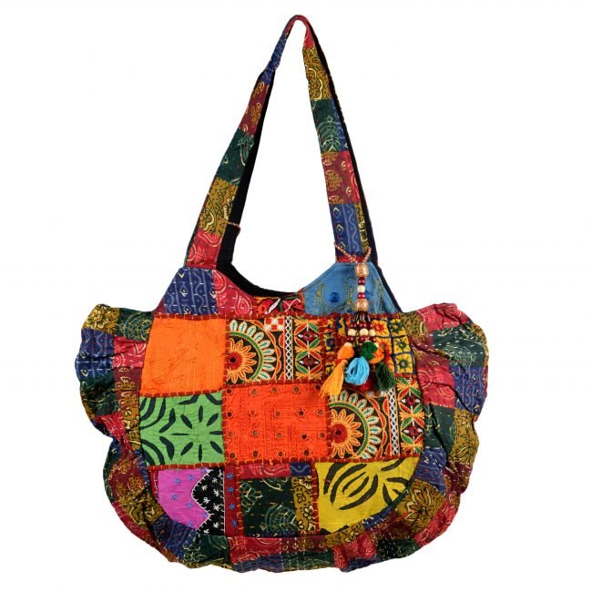 Cotton Orange & yellow Banjara Shoulder Bag
