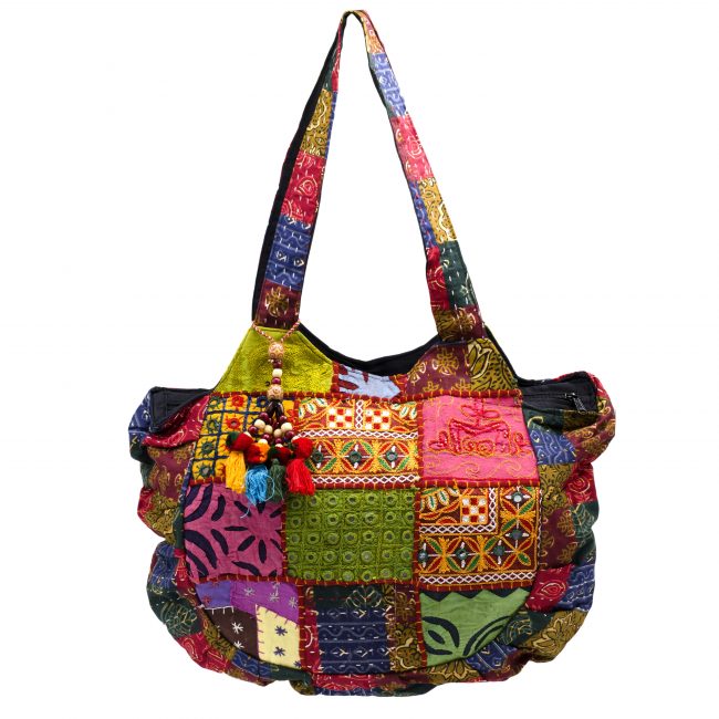 Handcrafted Multicolor Cotton Banjara Tote Bag