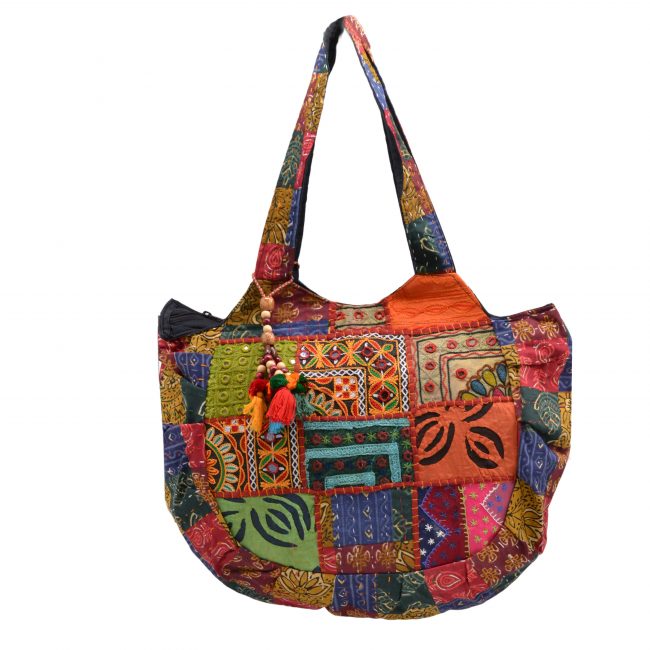 Handcrafted Multicolor Cotton Banjara Tote Bag