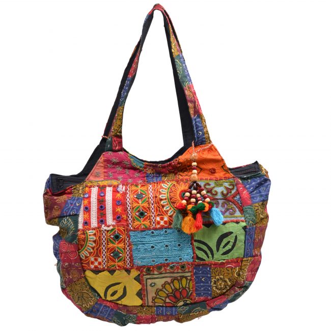 Handcrafted Multicolor Cotton Banjara Tote Bag