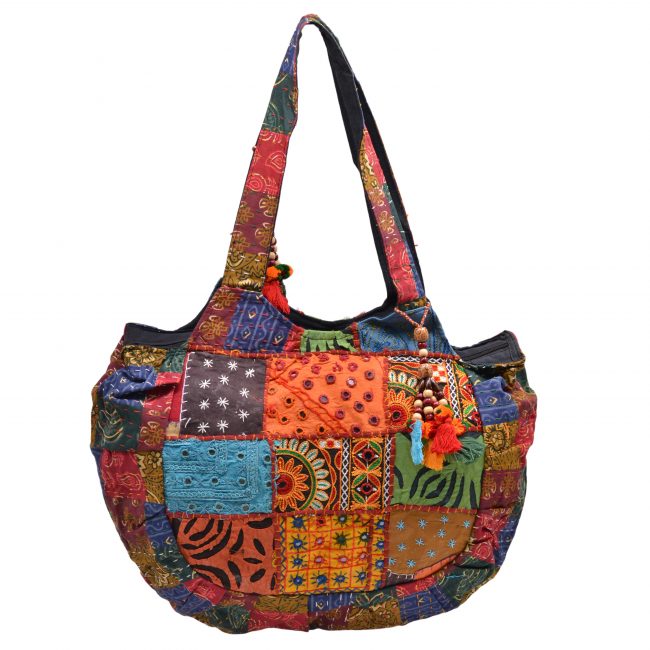 Handcrafted Multicolor Cotton Banjara Tote Bag