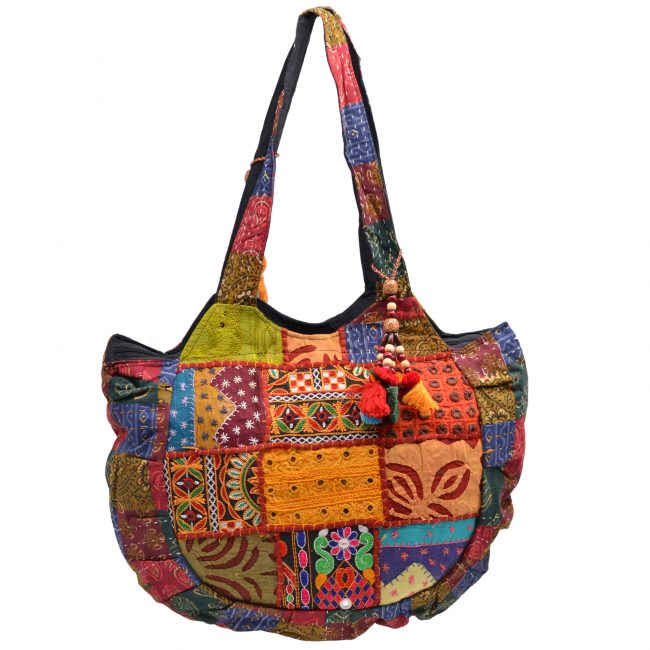 Handcrafted Multicolor Cotton Banjara Tote Bag