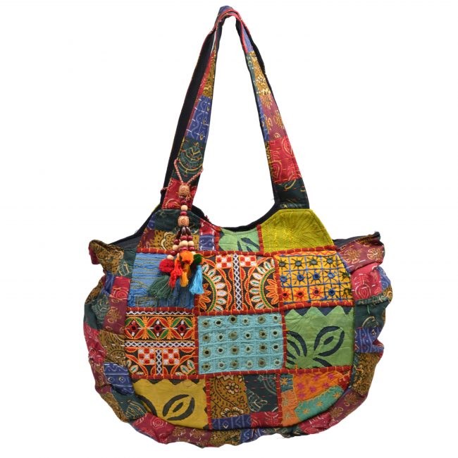 Handcrafted Multicolor Cotton Banjara Tote Bag