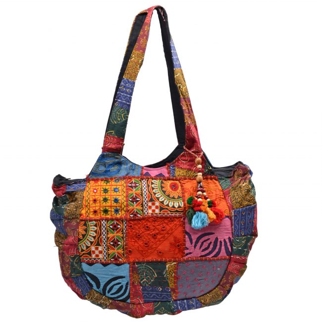 Handcrafted Multicolor Cotton Banjara Tote Bag