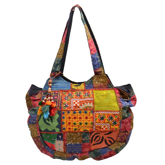 Handcrafted Multicolor Cotton Banjara Tote Bag