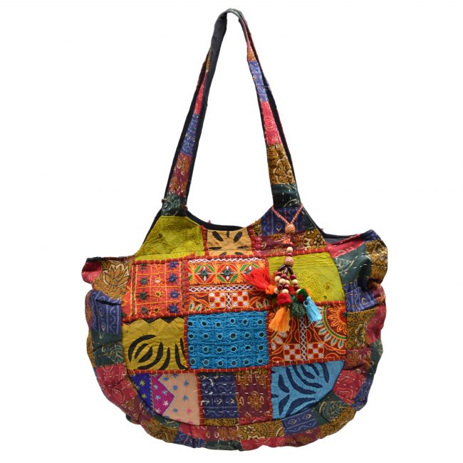 Handcrafted Multicolor Cotton Banjara Tote Bag
