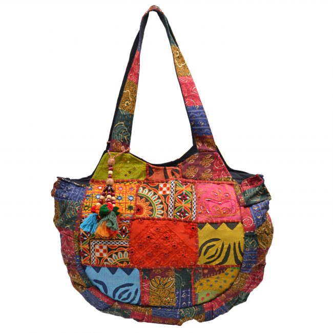 Handcrafted Multicolor Cotton Banjara Tote Bag
