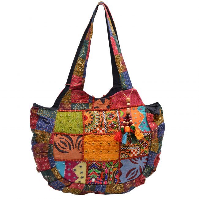 Handcrafted Multicolor Cotton Banjara Tote Bag