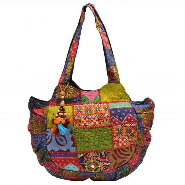 Handcrafted Multicolor Cotton Banjara Tote Bag