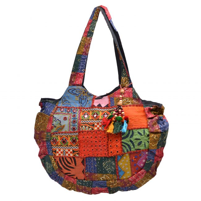 Handcrafted Multicolor Cotton Banjara Tote Bag