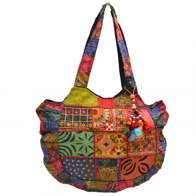 Handcrafted Multicolor Cotton Banjara Tote Bag