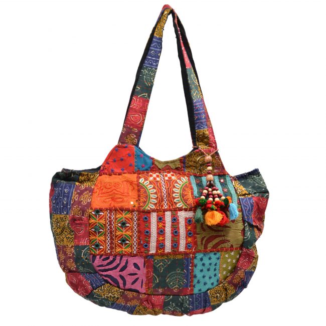 Handcrafted Multicolor Cotton Banjara Tote Bag