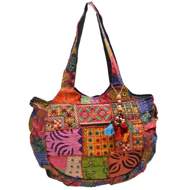 Handcrafted Multicolor Cotton Banjara Tote Bag