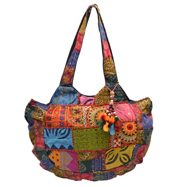 Handcrafted Multicolor Cotton Banjara Tote Bag