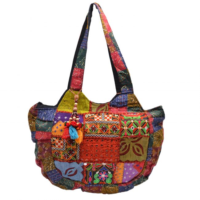 Handcrafted Multicolor Cotton Banjara Tote Bag