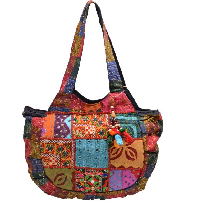 Handcrafted Multicolor Cotton Banjara Tote Bag