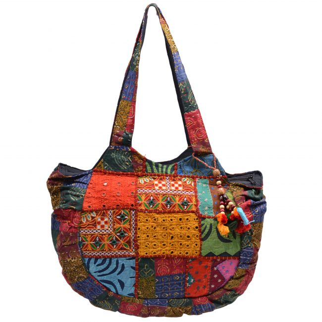 Handcrafted Multicolor Cotton Banjara Tote Bag
