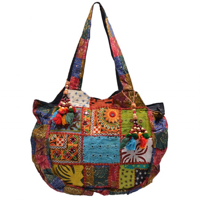 Handcrafted Multicolor Cotton Banjara Tote Bag