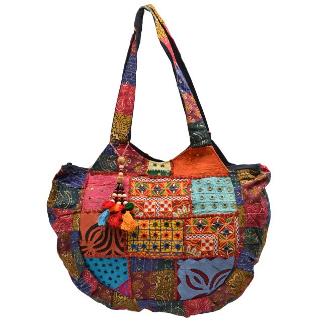 Handcrafted Multicolor Cotton Banjara Tote Bag