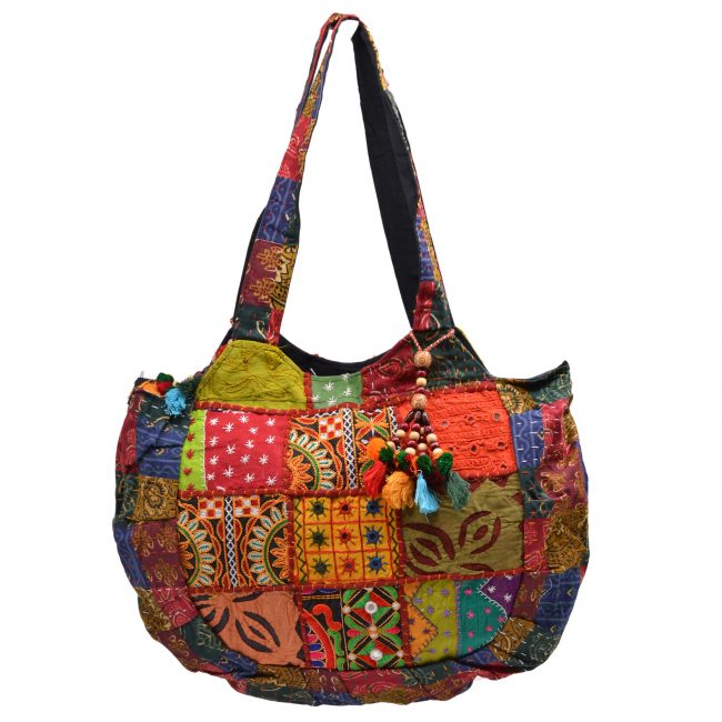 Handcrafted Multicolor Cotton Banjara Tote Bag