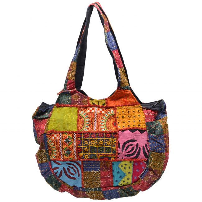 Handcrafted Multicolor Cotton Banjara Tote Bag