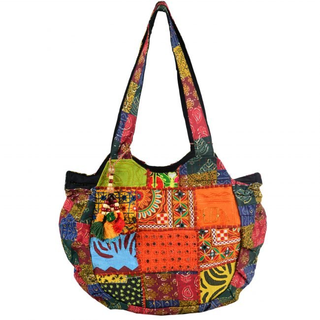 Cotton Orange & yellow Banjara Shoulder Bag