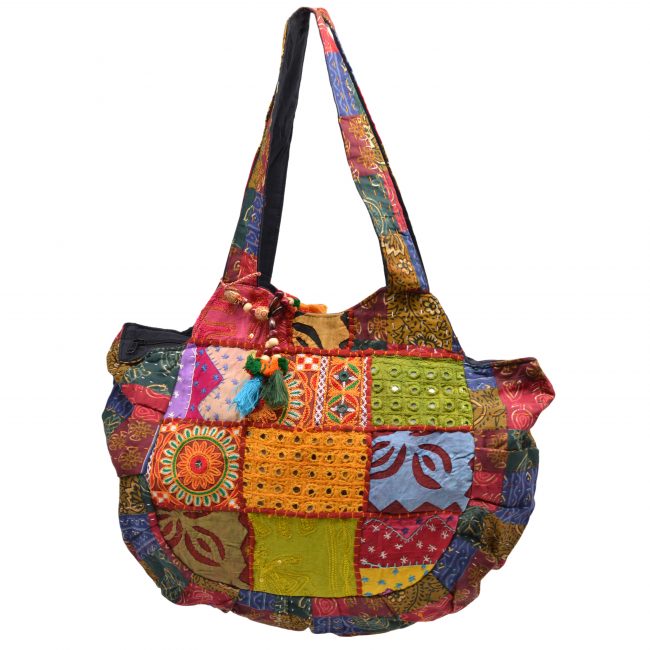 Handcrafted Multicolor Cotton Banjara Tote Bag