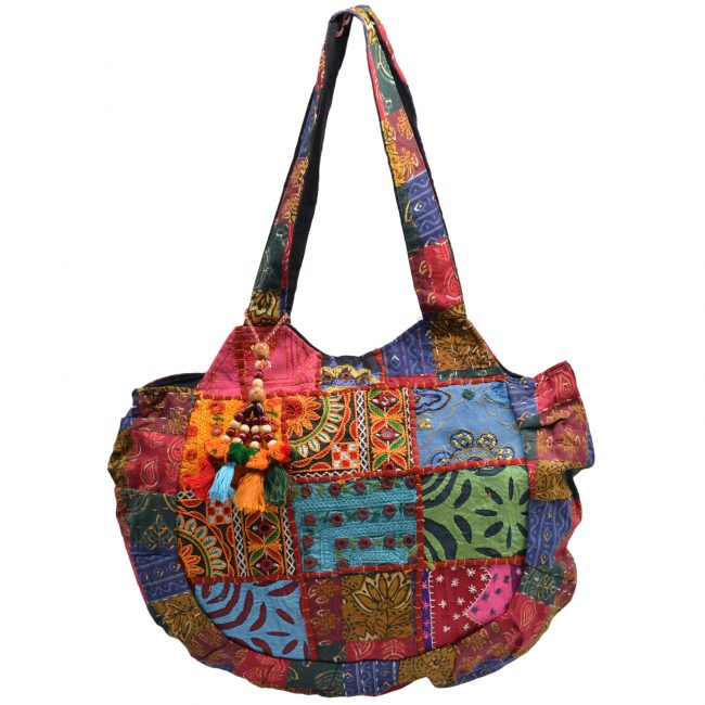 Handcrafted Multicolor Cotton Banjara Tote Bag