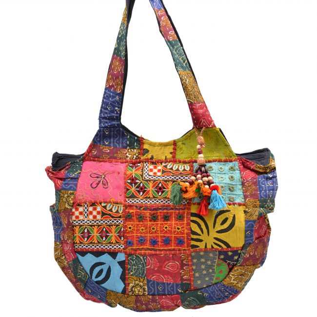 Handcrafted Multicolor Cotton Banjara Tote Bag