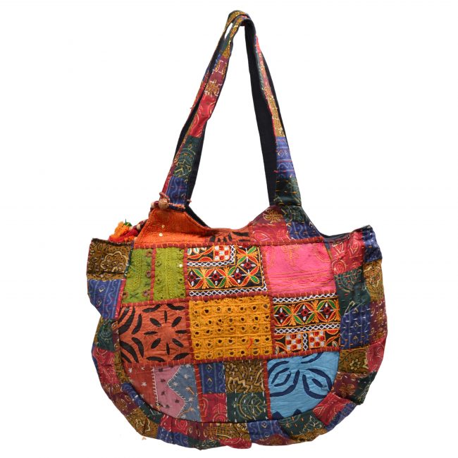 Handcrafted Multicolor Cotton Banjara Tote Bag