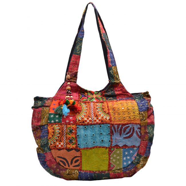 Handcrafted Multicolor Cotton Banjara Tote Bag