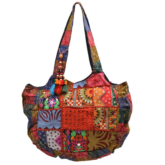 Handcrafted Multicolor Cotton Banjara Tote Bag