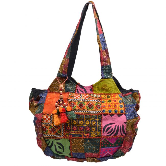 Handcrafted Multicolor Cotton Banjara Tote Bag