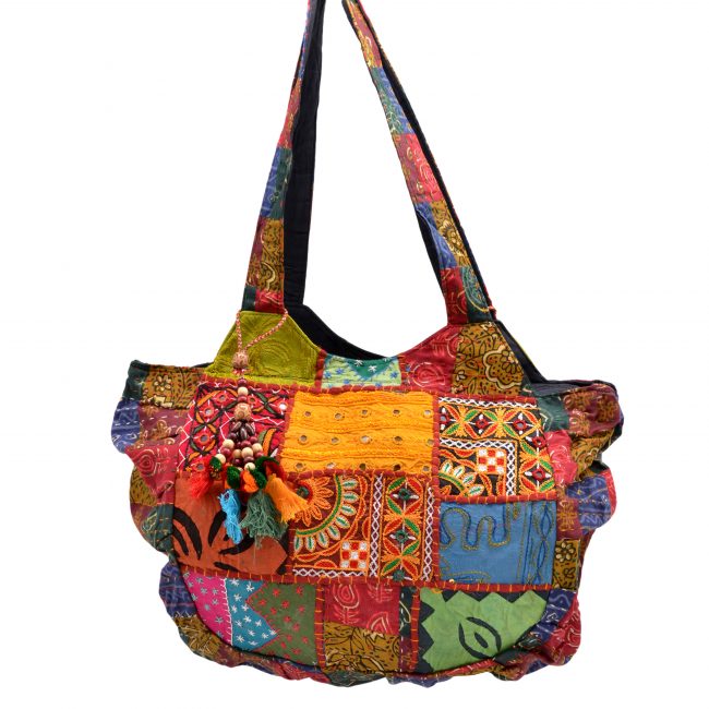 Handcrafted Multicolor Cotton Banjara Tote Bag