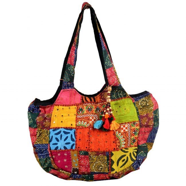 Cotton Orange & green Banjara Shoulder Bag