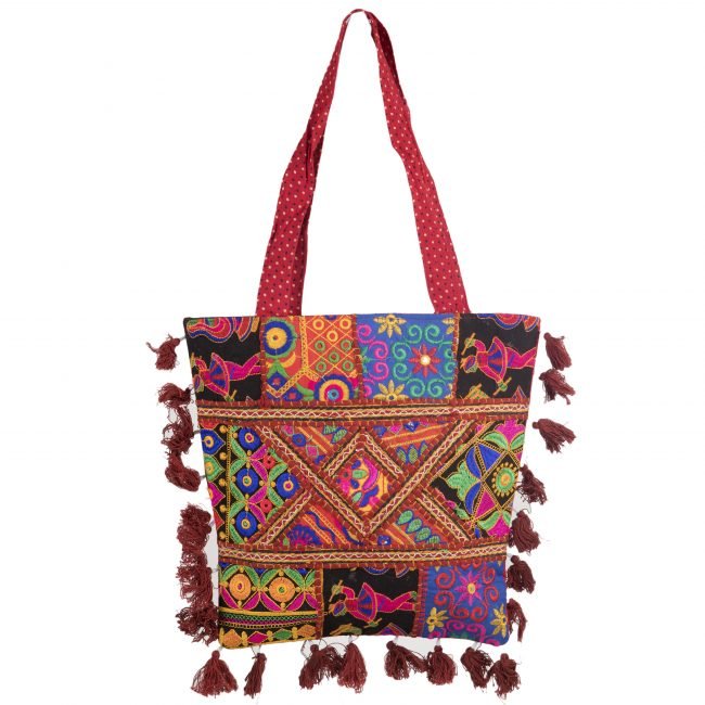 Cotton Orange & maroon Banjara Shoulder Bag